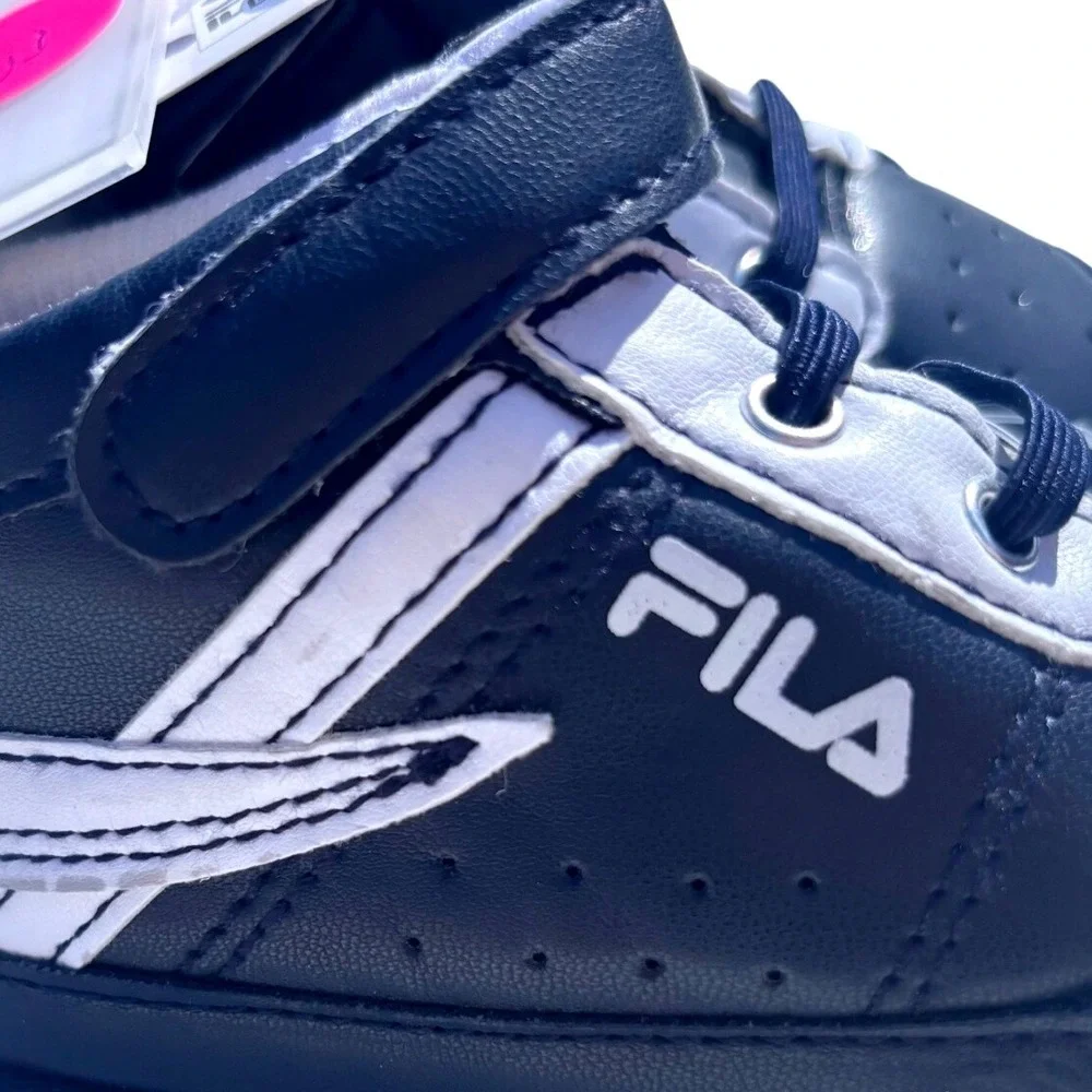 Fila Shoes Kids 9-12 Months Navy Blue New Hook and Loop Soft Sole Sneakers NWT
